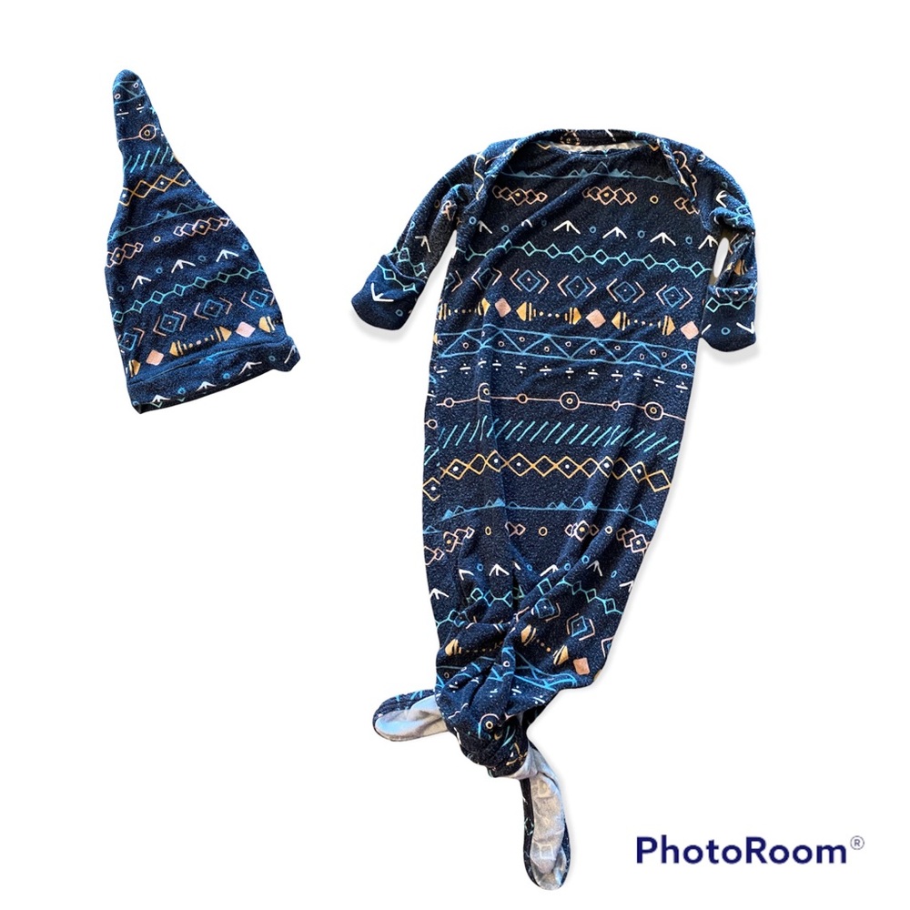 Milk snob knotted gown and hat